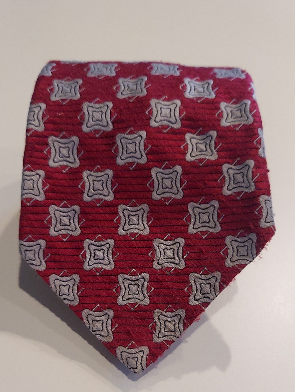 Vintage 70s Liebert Red Geometric Men's Tie
